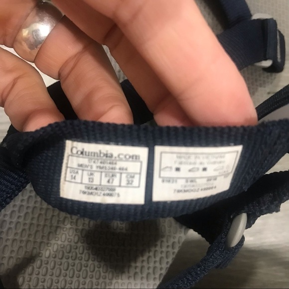 Columbia size 14 “Red River” Navy Blue Outdoor Sandals - Picture 9 of 10